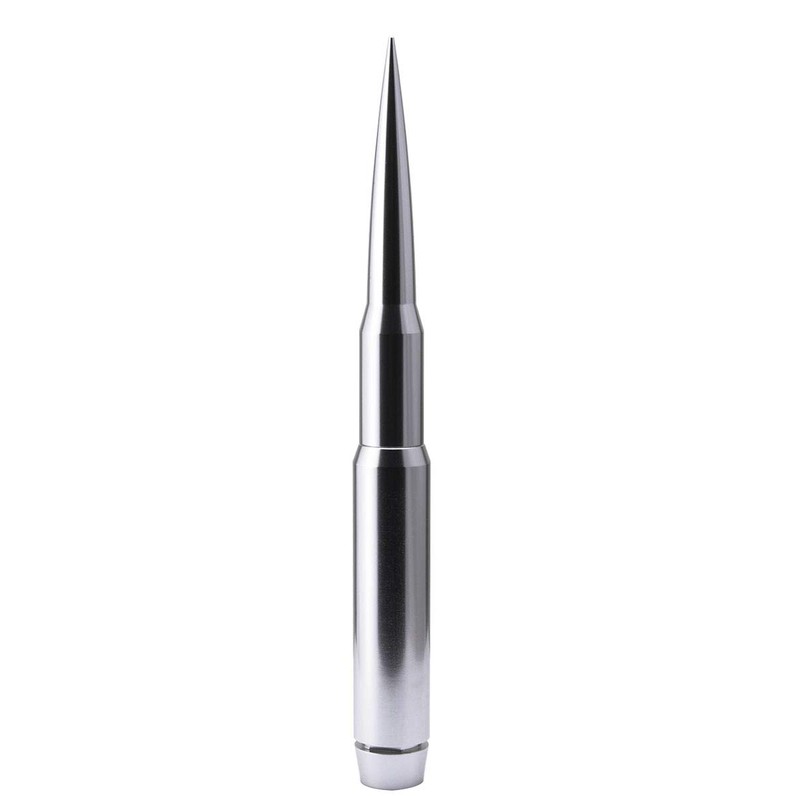 TRUE SPIKE 9 inch SILVER PENETRATOR FAT BULLET ANTENNA with