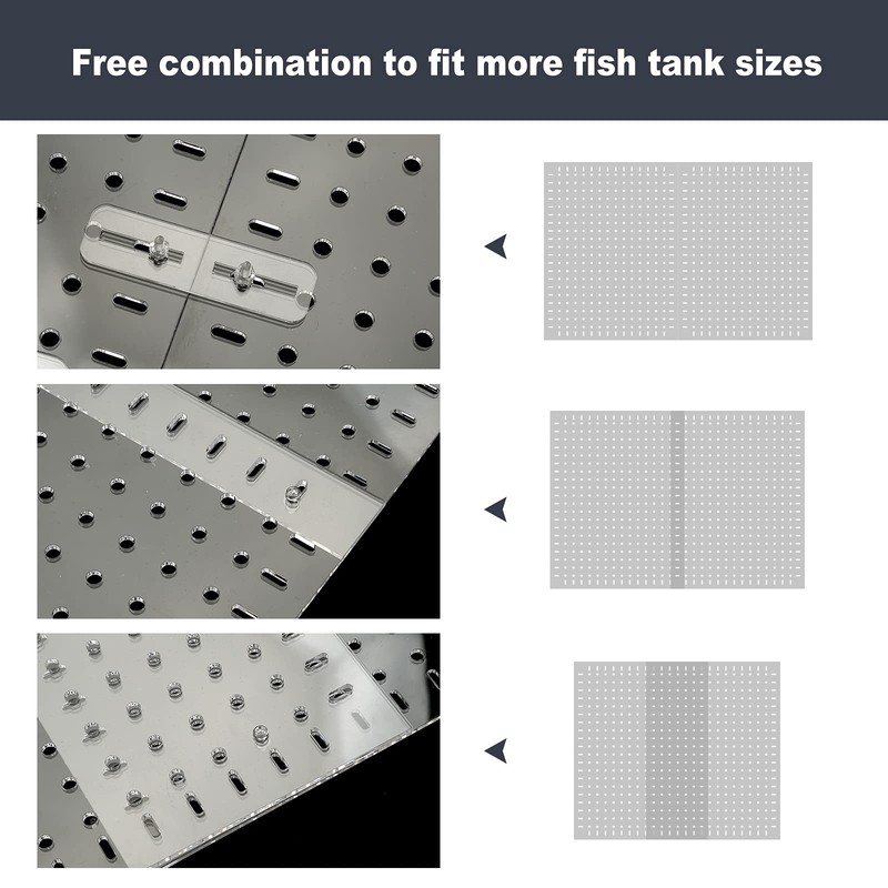 Fish Tank Divider Clear 30/40/50/65/75/90/125/150 Gallon Aquarium Divider with Suction