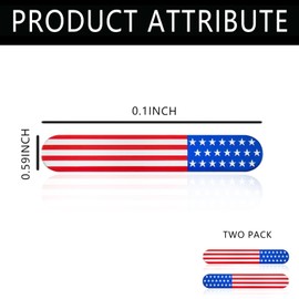 Pack of 2 Red and Blue USA American Metal Flag Auto Fender Emblem, Car Badge Car Decals, Used for Most Cars, Trucks, Suvs