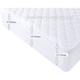 CARAVAN/MOTOR HOME ISLAND BED QUILTED FITTED MATTRESS PROTECTOR (Hand Made to order) 13" Deep (33cm)