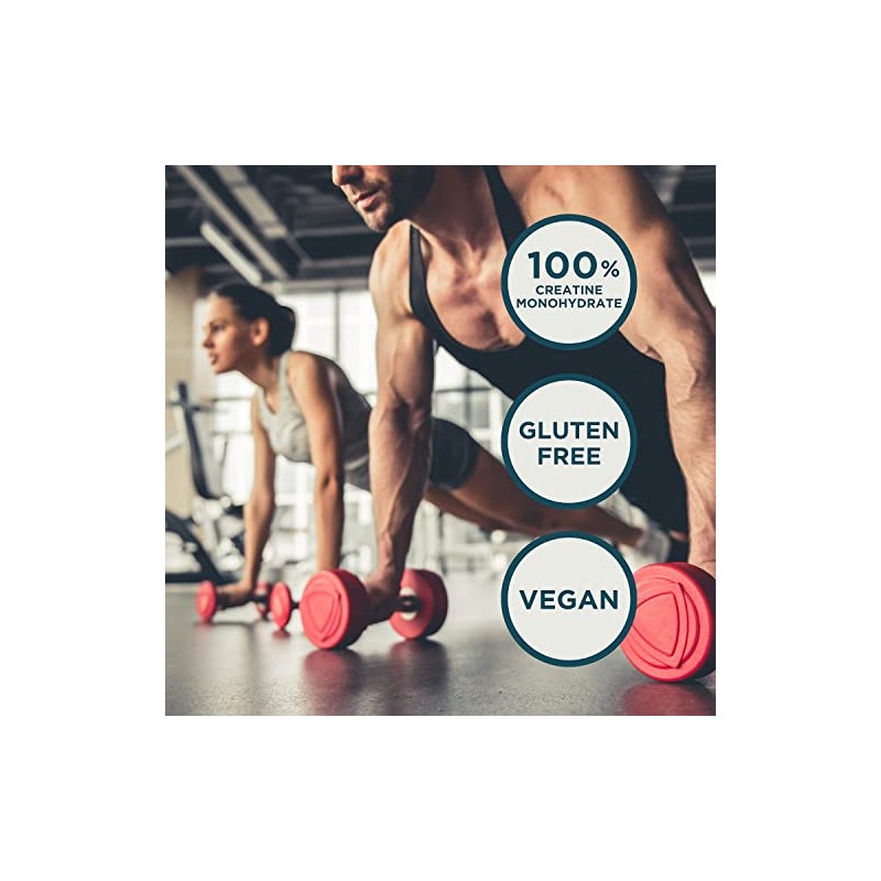 Kinetica 100% Creatine Monohydrate Powder, Gluten Free, Suitable for Vegans,
