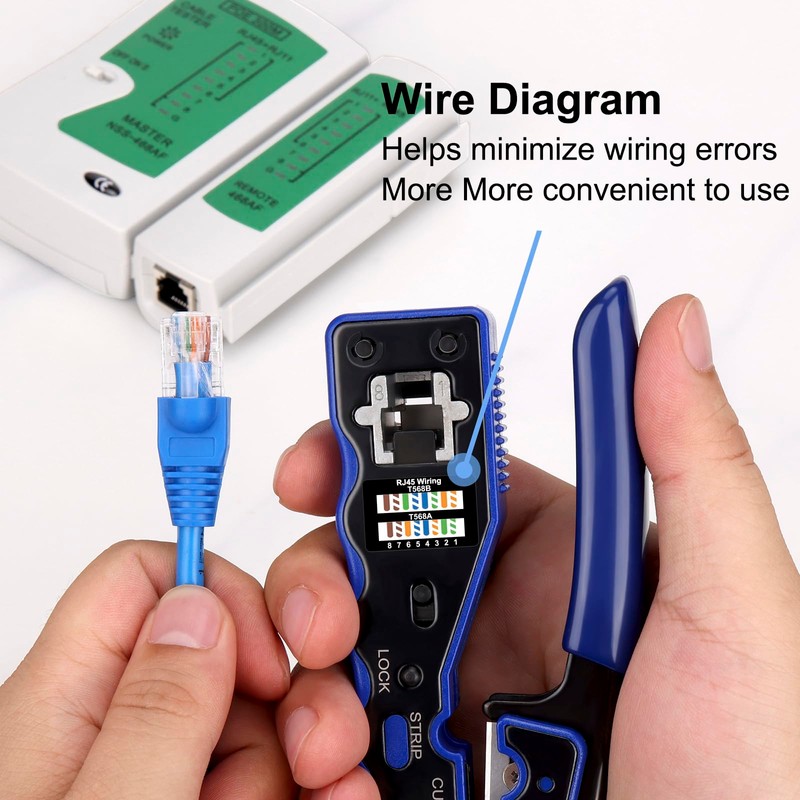 Brileine RJ45 Crimping Tool Set Cat5e Cat6 Crimping Tool Set