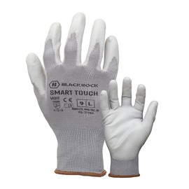 Blackrock Smart Touch Screen Work Gloves PU, Work Gloves Men & Women, Safety Gloves For Work, Working Gloves For Men & Women, Safety Work Gloves, Builders Gloves, On-Site Gloves - Size 8/Medium