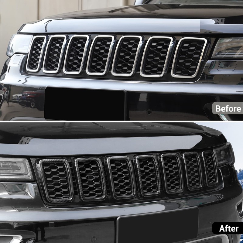JeCar Front Grill Rings Grille Inserts Cover Trim Kit for
