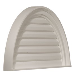 Ekena Millwork 32"W x 16"H x 2 1/4"P, Half Round Gable Vent Louver, Non-Functional