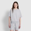 JAJU [JAJU/자주] Women's Sweat Short Sleeve Shirt_Melange Grey