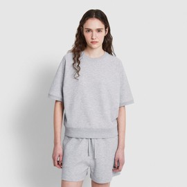 JAJU [JAJU/자주] Women's Sweat Short Sleeve Shirt_Melange Grey
