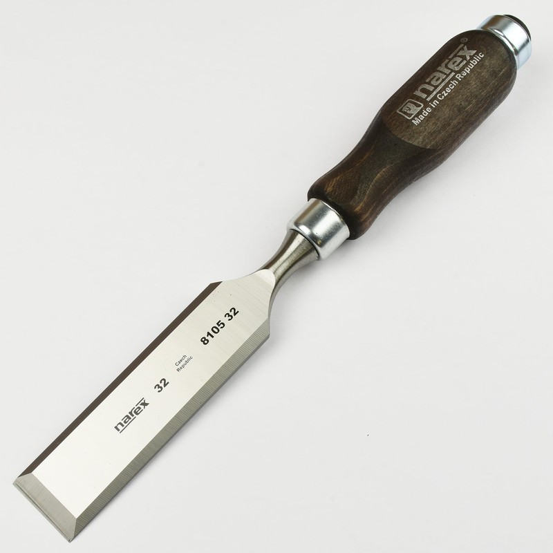 Narex Piercing Chisel - Flat with Dark Grip - 32