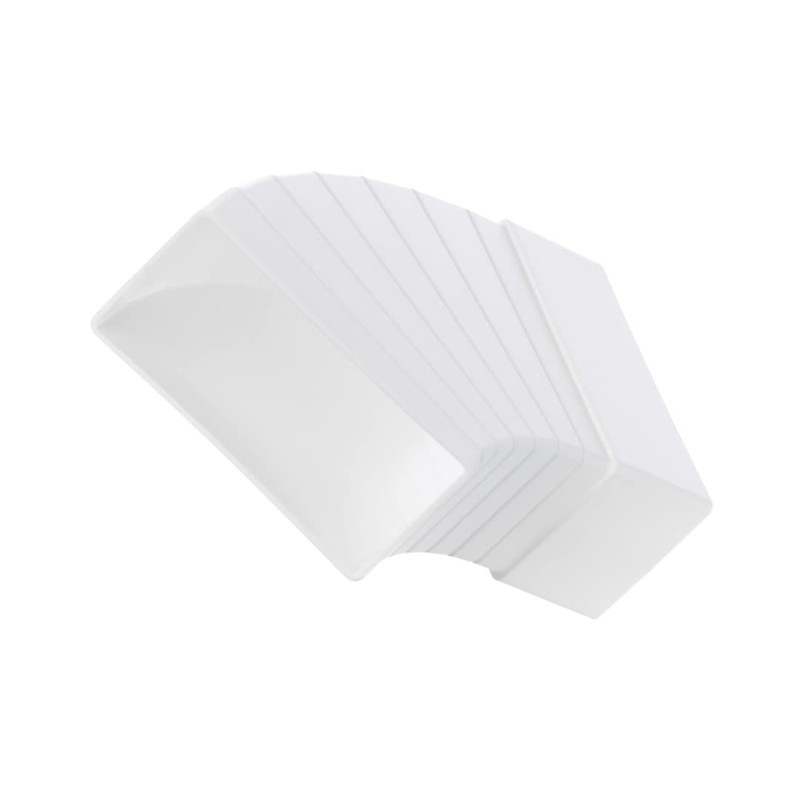 110x55mm 15-60 Degree Horizontal Angle Elbow Rectangular Plastic Ducting Adapter