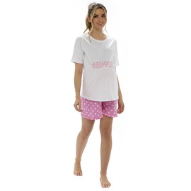 Undercover Ladies Maternity Short Pyjamas LN1359 Pink Spot 20-22