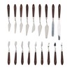 18Pcs Paint Scraper Knife Exquisite Plastic Handle Oil Painting Tool