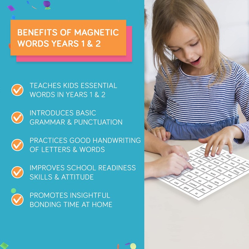 Fiesta Crafts Word Magnets for Kids - Learn to Read