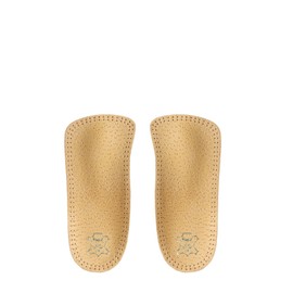 Orthotic 3/4 leather insoles toe-free with longitudinal and metatarsal arch support, Kaps Carmen, all sizes (42 EUR / 8 UK Men)