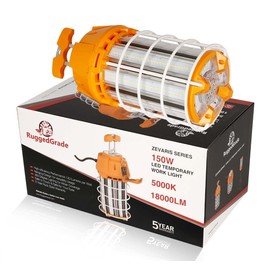 150W - Zevaris Series LED Temporary Linkable Work Light - 5000K LED Construction Lights - Plug Port for Easy Connection