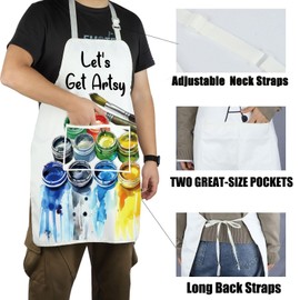 Let's Get Artsy Apron Art Teacher Gift Art Lover Gift for Artist Science Art Apron (let's Get Artsy apron CA)