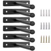 MLOQI Floating Shelf Brackets Heavy Duty,Invisible Shelf Brackets,Hidden Shelf Brackets,Black