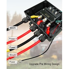 GMURA 12V 500A Winch Solenoid Contactor Relay Kit, Pre-Wired Winch Control Box with Jump Quick Connect Cables, for 8000lbs-17000lbs ATV UTV Trailers Electric Winches