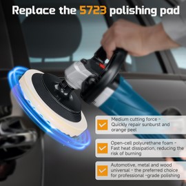 5723, 5725, 5733 polishing pad-8 Inch Car Polishing Pad – Professional Foam Buffing Pads for Paint Correction – Compatible with dewalt, spta and Chemical Guys Polishers
