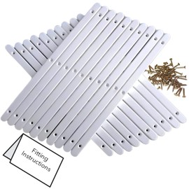20 (10 Pairs) of White Plastic Drawer Runners with Screws and Instructions for Furniture. Replacement Plastic Drawer Rails, Drawer Slides Runners, Bedroom Cabinet Rails Sliders Bundle by Kevagh