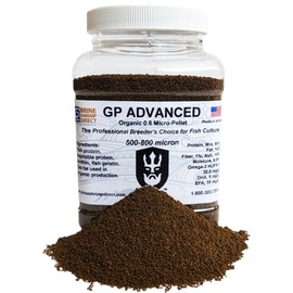 Brine Shrimp Direct GP Advanced Organic 0.6mm Micro-Pellet for Ornamental and Zebrafish, 8 OZ.