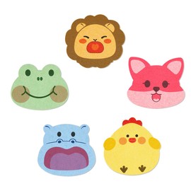 OUDQFCJ 5pcs Baby Bath Sponge Kids Shower Sponge Cartoon Shape