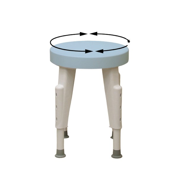 SP Ableware Maddak Rotating Shower Stool, Adjustable Legs (727152100)