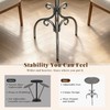 Round Side Table, Small Metal Drink Table for Small Spaces,