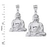 925 Sterling Silver Buddhism Buddhist Meditation Zen Buddha Pendant Necklace,