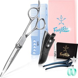 Fengliren High-end Professional Extremely Very Sharp Barber Hair Cutting Scissors Hairdresser Shears For Hair 6.5 Inch Haircut Scissor Made Of Stainless Steel For Hairdressing Salon and Home Use