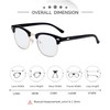 Blue Light Blocking Glasses for Women Men Semi-Rimless Frame Fake