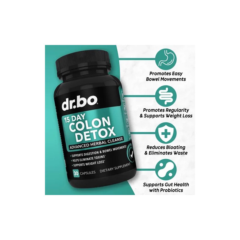 Dr. Bo Colon Cleanser Detox Natural 15 Días 30 Pastillas