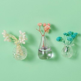 Mini Ceramic Vase Magnets for Fridge,Cute Mini Bud Vases Magnetic,Funny 3D Ceramic Flower Vase for Kitchen and Office Decoration(not Including Flowers) (A2-3PCS)