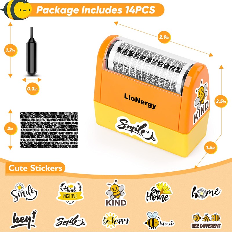 Identity Protection Roller Stamp LioNergy Extra Large Roller Identity Theft