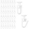 LIQWEI 100 Pcs Shower Curtain Hooks, Curtain Track Hooks, Curtain