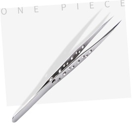 Healeved 2pcs Static Nail Tweezers Non-magnetic Eyebrow Clip and Nail Tool for Home and Curved Straight Tips for Precision Application