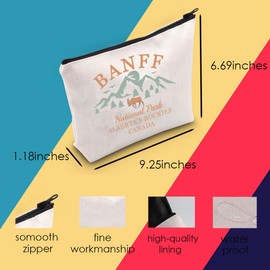 MNIGIU Banff National Park Cosmetic Bag Canada Travel Gift Camping Lover Gift Banff National Park Tourist Bag (Banff Bag)