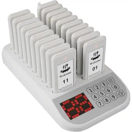 Wireless Restaurant Pager System Calling System Waiting Beepers for Queue in Restaurants Food Truck Hospital Hotel Bar Eaterycolor: White