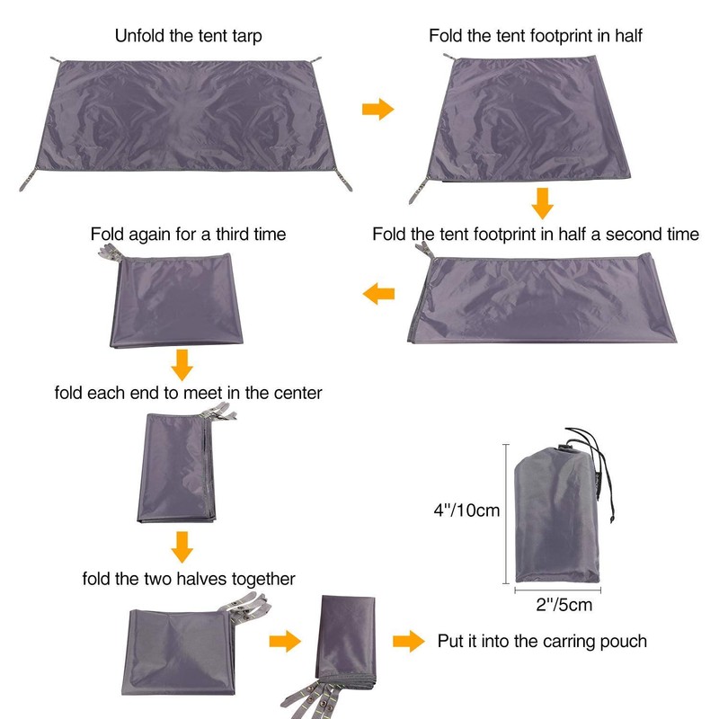 REDCAMP 90x210cm Large Waterproof Ground Sheet, Universal Heavy Duty Underlay