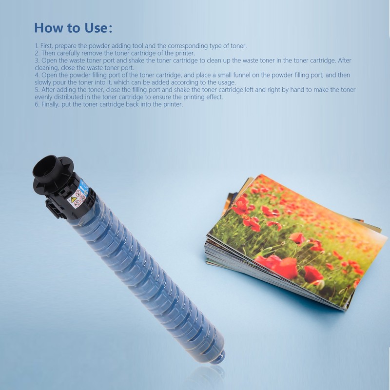 Cartridge ABS Blue Toner Cylinder Replacement Copier Accessories for Ricoh