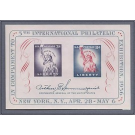 1956 Philatelic Exhibition Postage Souvenir Sheet -Sc# 1075- MNH