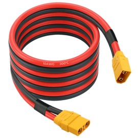 XT90 Extension Cable 20FT 10AWG, XT90 Male to Female Connector Silicone Wire for Solar Generators & Power Stations RC LiPo Batteries FPV Drones