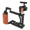 Camera Cage with Wooden Handle for Alpha A7C ILCE 7C