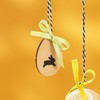 Acrylic Painting Disc Egg Approx. 8 cm Craft with Hanging