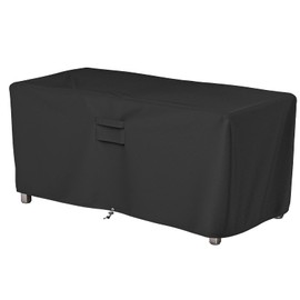 SHINESTAR Rectangle Fire Pit Cover, Fits for 54-56 Inch Gas Fire Table, Waterproof and Windproof, 56 x 26 x 24 Inches, Black