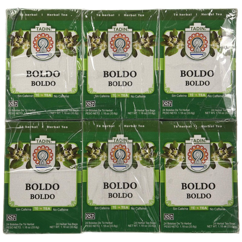 Tadin Tea, Boldo (Bold) Tea, 24-Count Tea Bags (Pack of