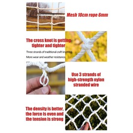 Child Safety Net Protection Fence Net Mesh Nets Mesh For Balcony Banister Stair Playground 6mm*10cm Wear Anti-corrosion Suitable For Stair Balcony Window(Size:1 * 4m（3.2 * 13.1ft）)