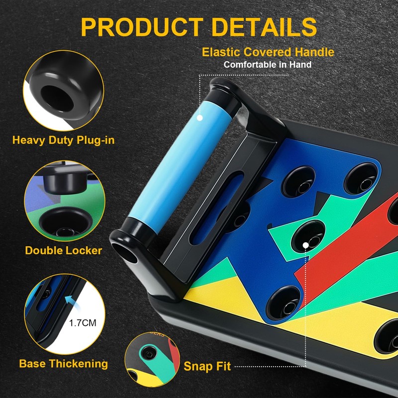 flintronic Push-up handles, push-up board, 13 in 1 foldable portable