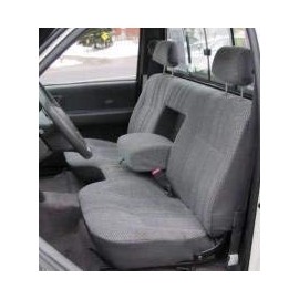 Durafit Seat Covers Compatible with Toyota T100 Regular Bench with Solid Armrest and with Shifter Cutout in Dark Gray Twill