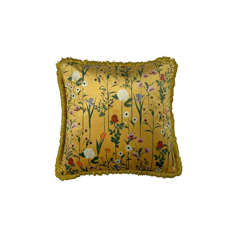 furn. Fleura Cushion Cover, Polyester, Ochre, 50 x 50cm