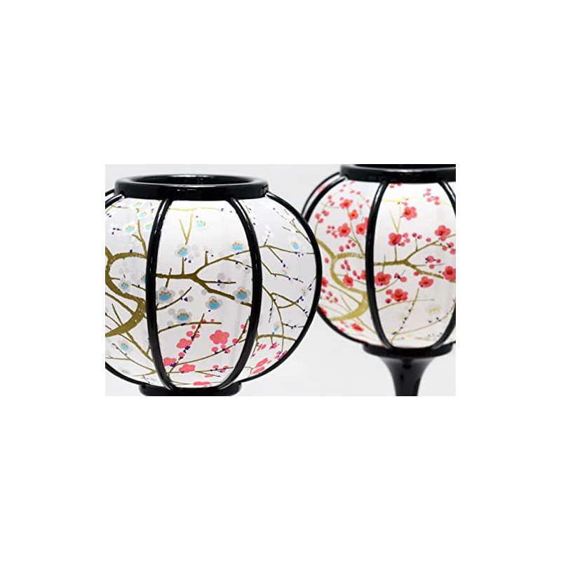 Yukidong Red and White Plum 9.4 inches (24 cm), LED